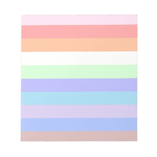 Regenboogstrips voor pasteelkleuren notitieblok (Voorkant)