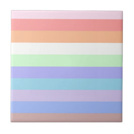 Regenboogstrips voor pasteelkleuren tegeltje