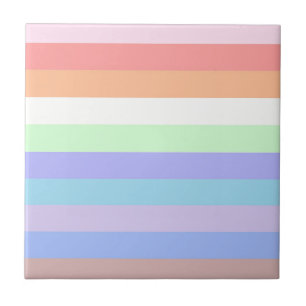 Regenboogstrips voor pasteelkleuren tegeltje