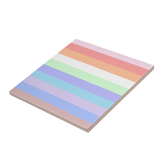 Regenboogstrips voor pasteelkleuren tegeltje (Zijkant)