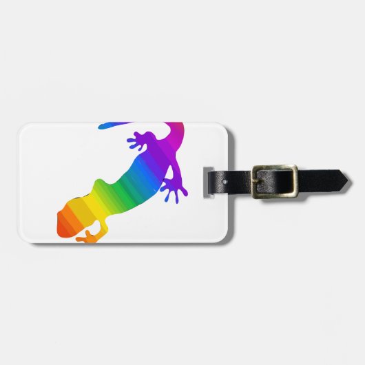 Regenboogstrips voor salamander bagagelabel (Voorkant horizontaal)
