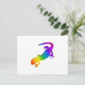 Regenboogstrips voor salamander briefkaart (Staand voorkant)