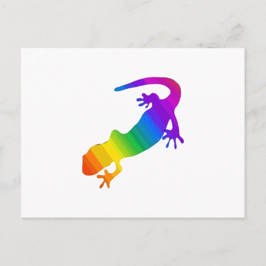 Regenboogstrips voor salamander briefkaart (Voorkant)