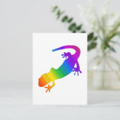 Regenboogstrips voor salamander briefkaart (Staand voorkant)