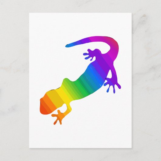 Regenboogstrips voor salamander briefkaart (Voorkant)