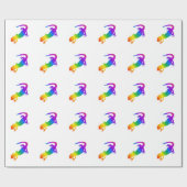 Regenboogstrips voor salamander cadeaupapier (Vlak)
