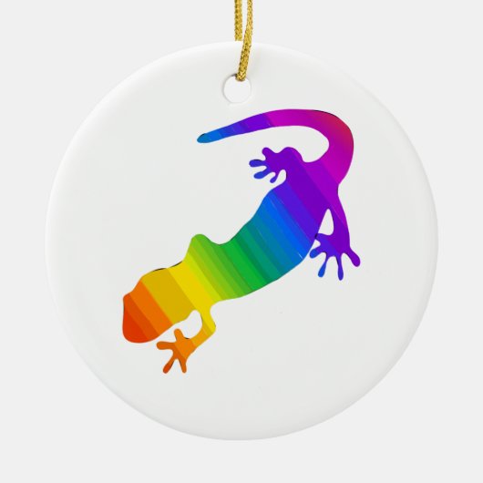 Regenboogstrips voor salamander keramisch ornament (Voorkant)