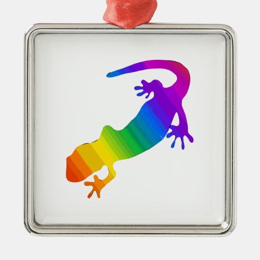 Regenboogstrips voor salamander metalen ornament (Voorkant)