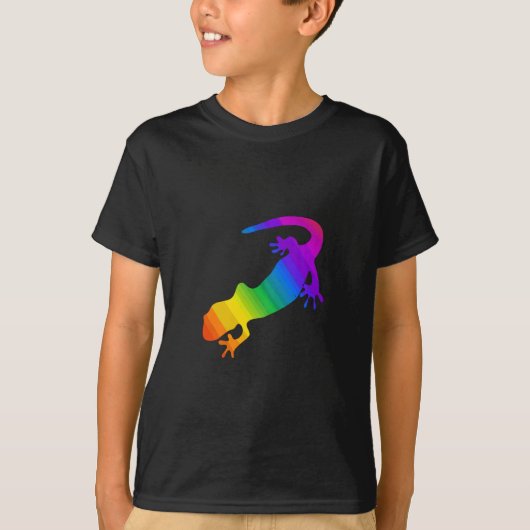 Regenboogstrips voor salamander t-shirt (Voorkant)