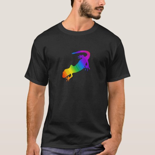 Regenboogstrips voor salamander t-shirt (Voorkant)