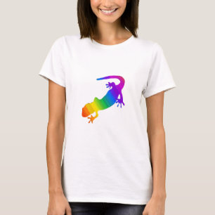 Regenboogstrips voor salamander t-shirt