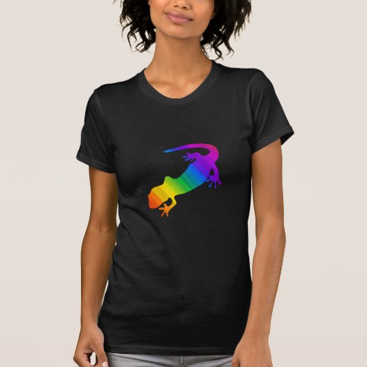 Regenboogstrips voor salamander t-shirt (Voorkant)