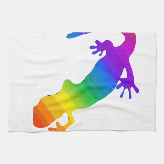 Regenboogstrips voor salamander theedoek (Horizontaal)