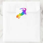 Regenboogstrips voor salamander vierkante sticker (Tas)