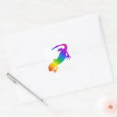 Regenboogstrips voor salamander vierkante sticker (Envelop)