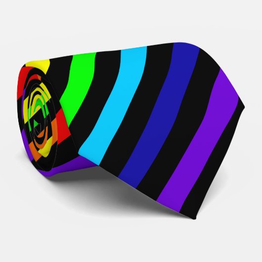 RegenboogStropdas (diagonale strepen) Stropdas (Opgerold)