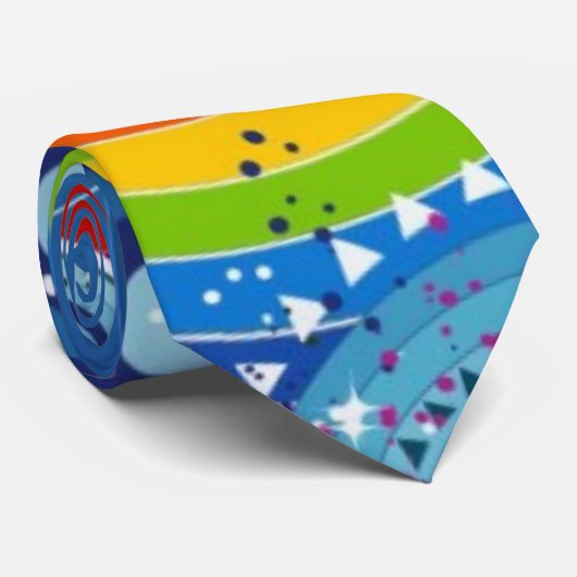 Regenboogstropdas Stropdas (Opgerold)