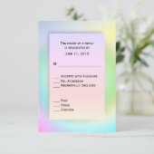 RegenboogSVP met boomkeuzen RSVP Kaartje (Staand voorkant)