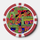 Regenboogsymbolen Poker Chips (Voorkant)