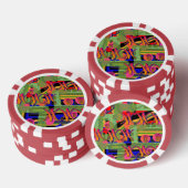 Regenboogsymbolen Poker Chips (Opstapeling)