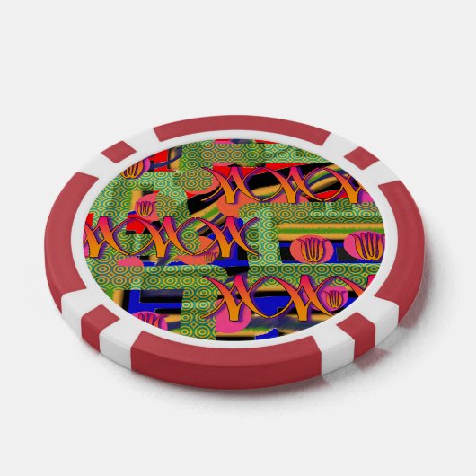 Regenboogsymbolen Poker Chips (Enkel)