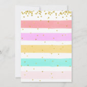 Regenboogtaart | 2e verjaardagsuitnodiging (Achterkant)