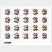 Regenboogtaart meringue dessert snoep modern kinde ronde sticker (Vel)