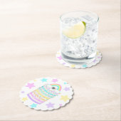 Regenboogtaart met Pastel Sterren Kartonnen Onderzetters (Insitu)