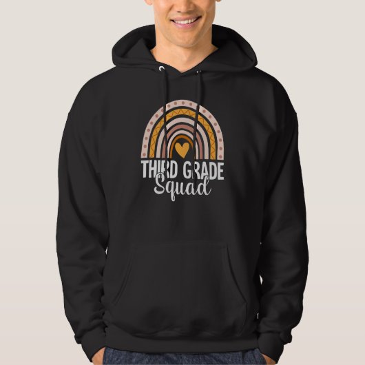 Regenboogteam van de derde klas, derde graadmeter hoodie (Voorkant)