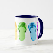 RegenboogTeenslippers Mok (Voorkant rechts)