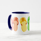 RegenboogTeenslippers Mok (Voorkant links)
