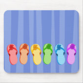 RegenboogTeenslippers Muismat (Voorkant)