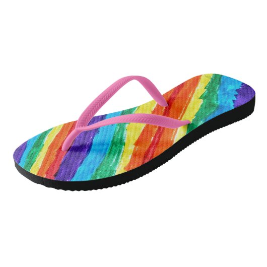 RegenboogTeenslippers Teenslippers (Schuin)