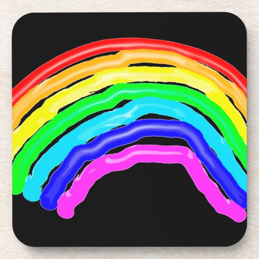 Regenboogtekening Bier Onderzetter (Voorkant)
