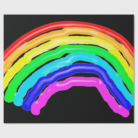 Regenboogtekening Cadeaupapier (Vlak)