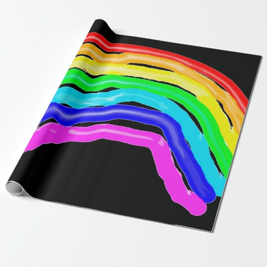 Regenboogtekening Cadeaupapier (Uitgerold)