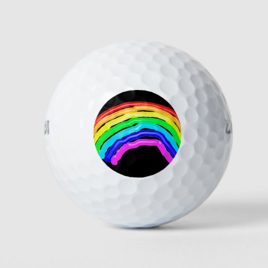 Regenboogtekening Golfballen (Voorkant)