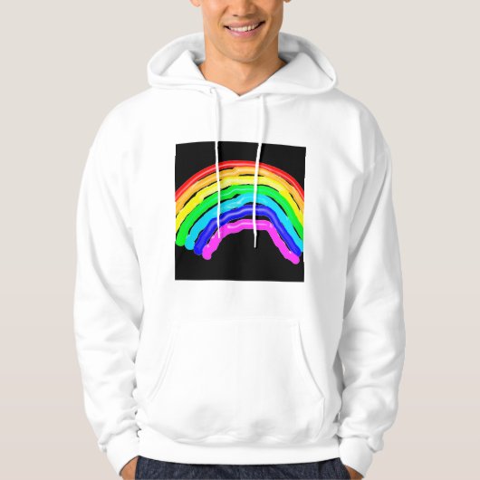 Regenboogtekening Hoodie (Voorkant)