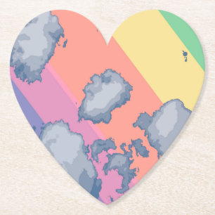 Regenboogtekening Kartonnen Onderzetters