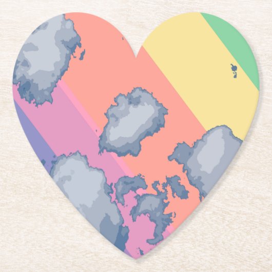 Regenboogtekening Kartonnen Onderzetters (Voorkant)