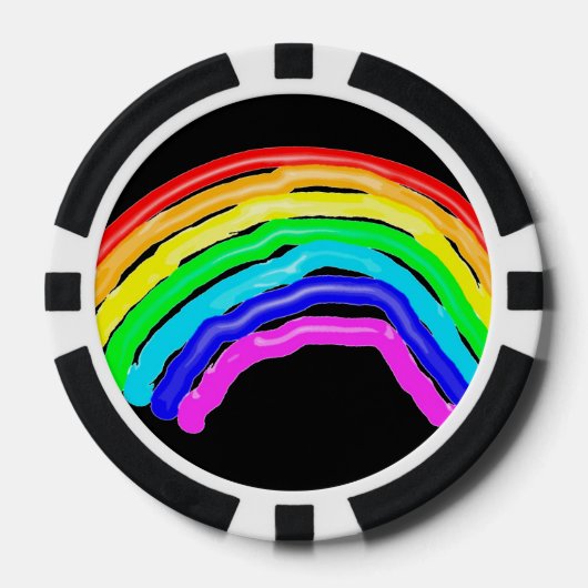 Regenboogtekening Poker Chips (Voorkant)