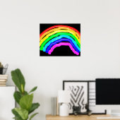 Regenboogtekening Poster (Thuiskantoor)