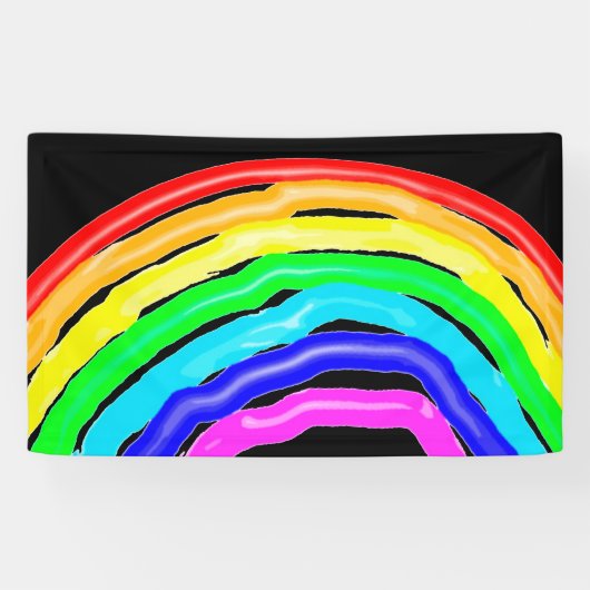 Regenboogtekening Spandoek (Horizontaal)