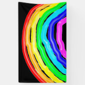 Regenboogtekening Spandoek (Verticaal)