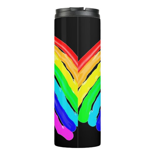 Regenboogtekening Thermosbeker (Achterkant)