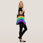 Regenboogtekening Tote Bag (Op model)