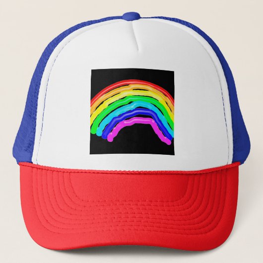 Regenboogtekening Trucker Pet (Voorkant)