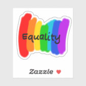 Regenboogtekst "Gelijkheid" Sticker (Vel)