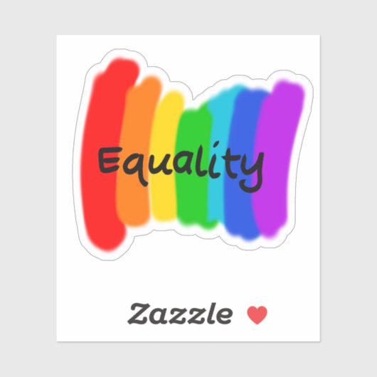 Regenboogtekst "Gelijkheid" Sticker (Vel)