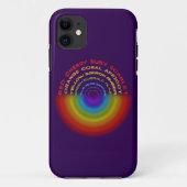 regenboogtekst Hoesje-Mate iPhone case (Achterkant)